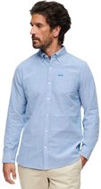 Superdry Cotton Oxford Shirt Met Lange Mouwen Blauw 2XL Man