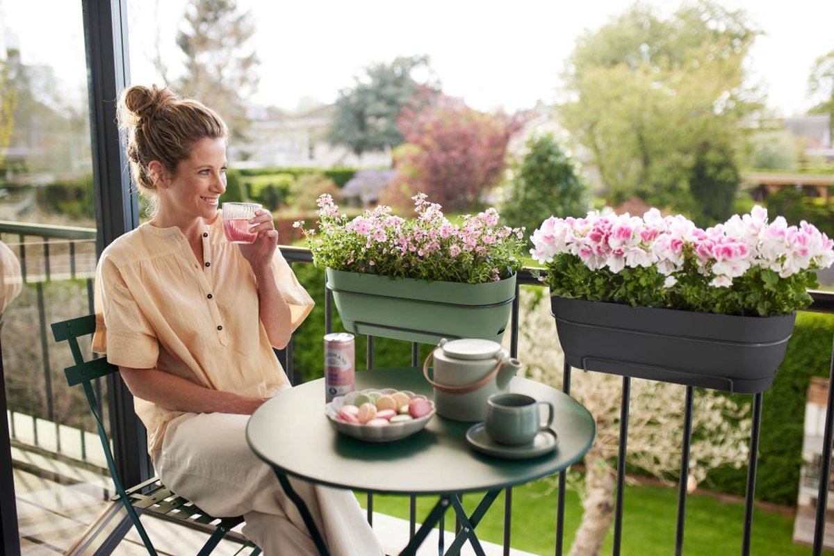 Elho Vibia Campana Balcony Planter Allin1 50 - Planter for Balcony