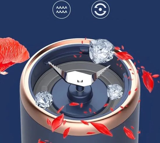 Actania Portable Blender - Shakebeker Met Mixer - USB Blender - Elektrische Shakebeker - Blender To Go - Draagbare Blender - Blauw van Actania — afbeelding 4
