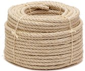 touw, natuur, Ø 10 mm, 50 m, touw voor katten, knutselen, touw voor tuin