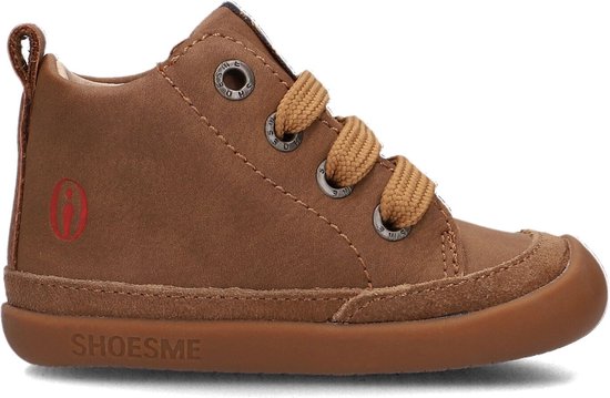 Baby | Veterschoenen | Jongens | Cognac | Leer | Shoesme | Maat 19