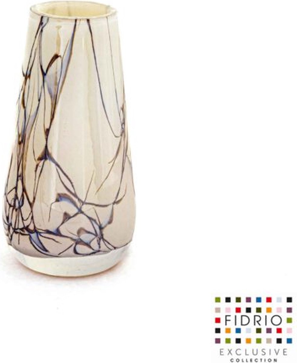 Design Vaas Gloriosa - Fidrio LIGHTENING - glas, mondgeblazen bloemenvaas - hoogte 15 cm