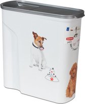 Koffiekan voor honden, 2,5 kg/6 l, luchtdichte opslag voor geurvorming voor honden en kleine dieren, kan 28 x 12 x 28 cm, wit