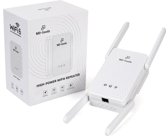MD-Goods WiFi Versterker stopcontact - 3000Mbps - Wifi 6 - - MD-Goods - €79,95