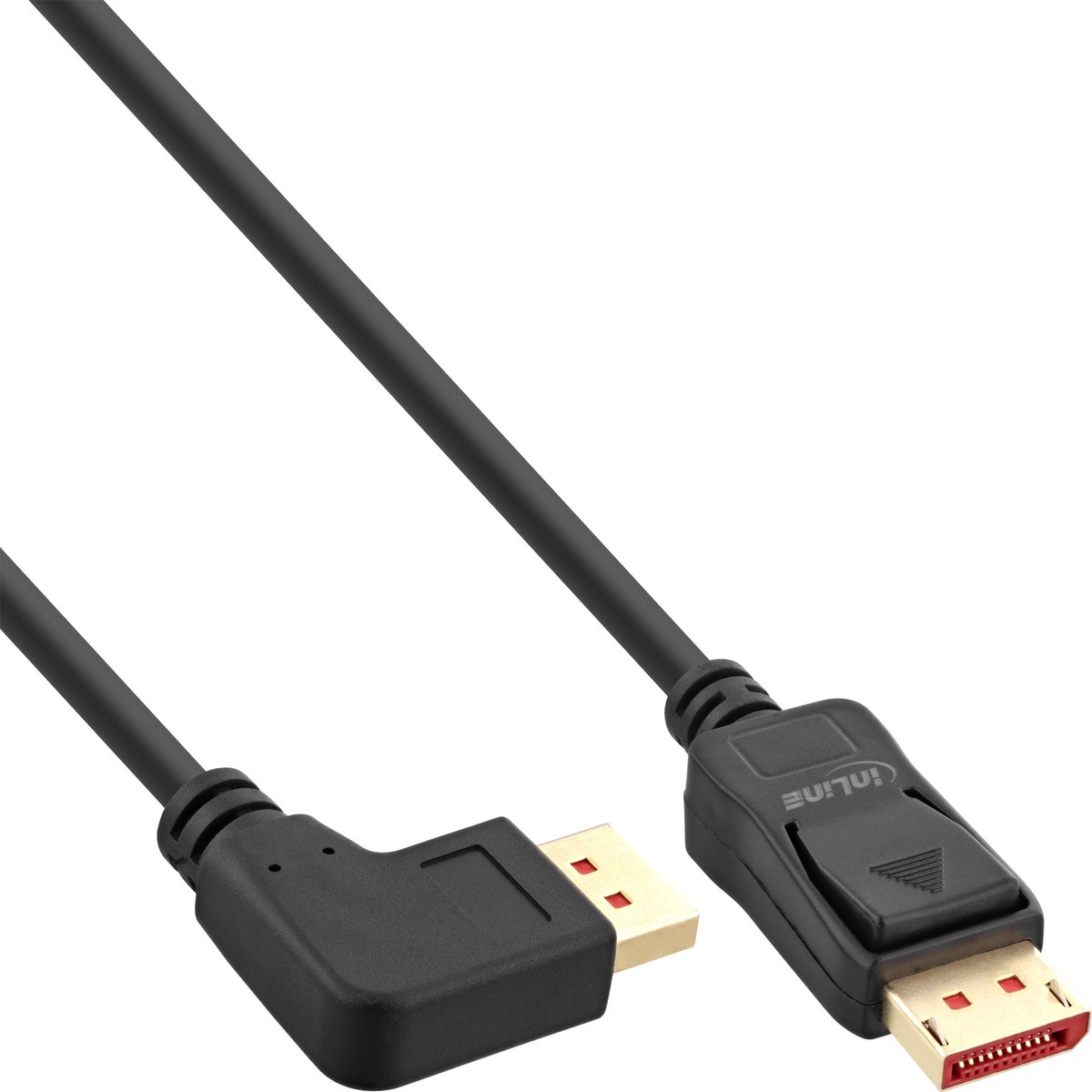 Premium DisplayPort kabel - 90° haaks naar links - versie 1.4 (5K/8K 60Hz) / zwart - 2 meter
