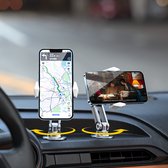 Auto Telefoonhouder - Dashboard - Auto Mobiele Telefoon Houder Voor Alle Telefoons - 360° Draaibaar - Opvouwbare Universele Stevige Aluminium - Zwart