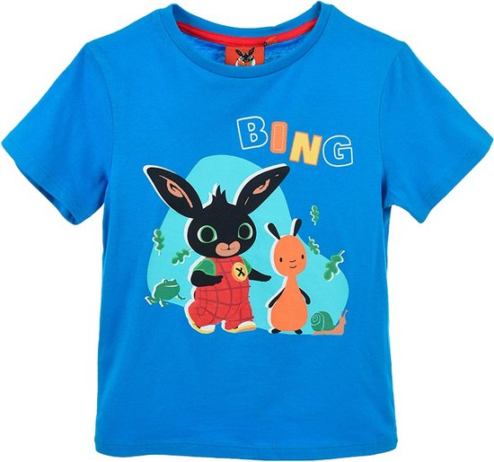 Bing Bunny - T-shirt Bing Bunny - blauw - maat 110