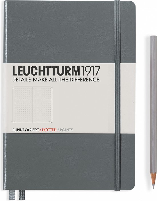 Leuchtturm1917 Notitieboek Antraciet – Medium – Puntjes