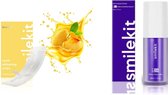SmileKit - Tandenbleekset - Mango Whitening Strips & V34 Colour Corrector Serum - 100% Peroxide Vrij - PAP+ - Tandenbleekstrips - Paarse tandpasta -Whitestrips - Hismile - Crest -