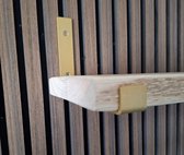 Hoexs - 1 stuk - Plankdrager Voor Plank 20cm - Industrieel - Inclusief pluggen en schroeven - Goud - Metaal - Industriële Wandplank - Staal