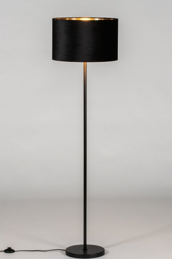 Lumidora Vloerlamp 30970 - REGINA - E27 - Zwart - Goud - Metaal - ⌀ 40 cm
