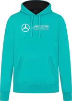 Mercedes Logo Hoody Groen 2024 M - Lewis Hamilton - George Russel