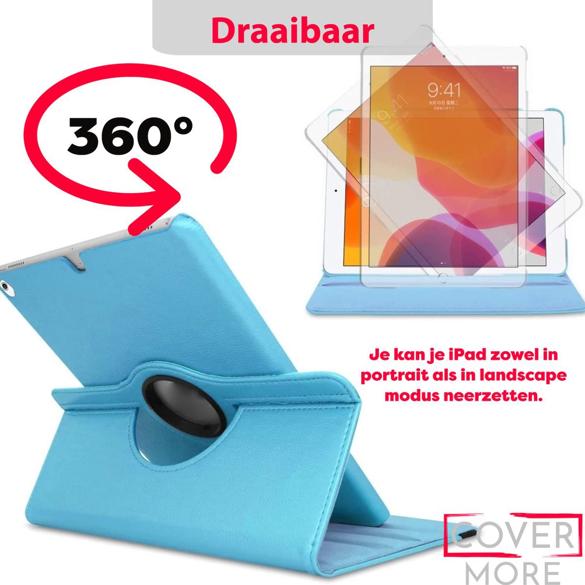 Tablet Hoes - Geschikt voor iPad Hoes 9e Generatie - 10.2 inch (2021) - Licht Blauw