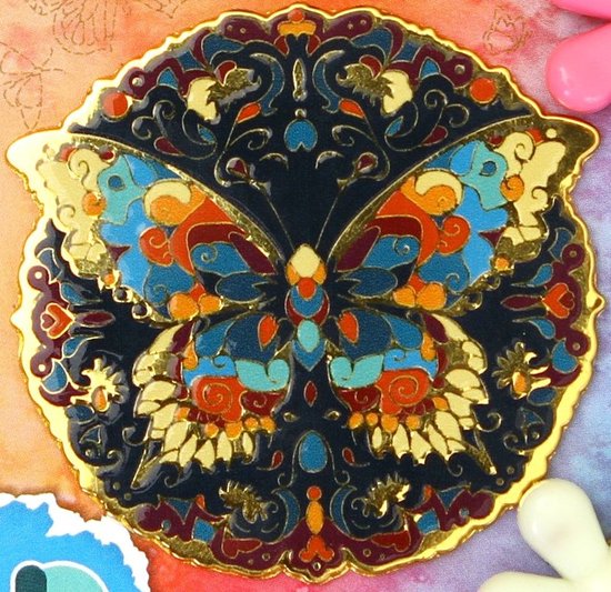 Foto: Needleminder mandala butterfly vlinder xl 50 x 50 mm