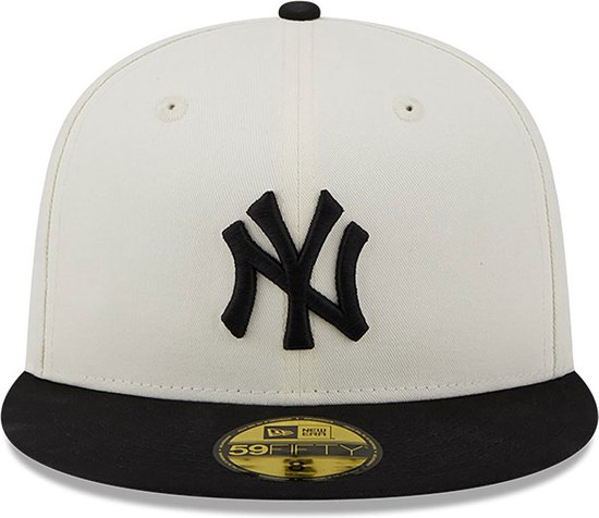 New York Yankees Championships Off White 59FIFTY Fitted Cap (7 3/8) L