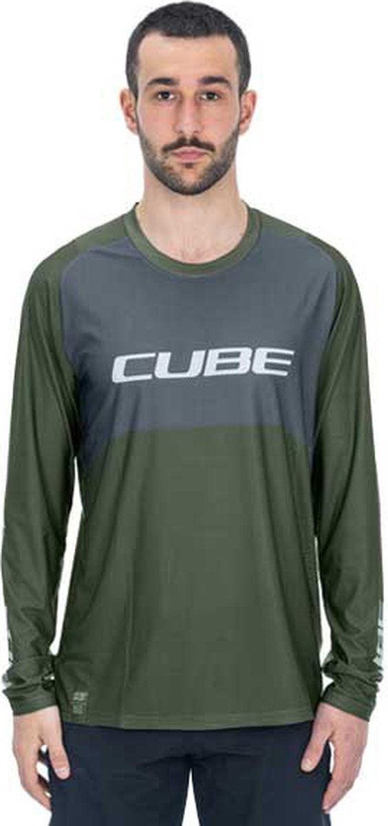 Cube Vertex Tm Enduro-trui Met Lange Mouwen Groen XL Man