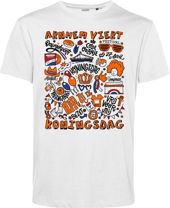 T-shirt Arnhem Oranjekoorts | Wit | maat XL