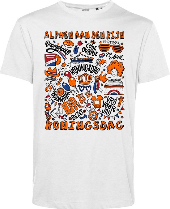 T-shirt Alphen aan den Rijn Oranjekoorts | Wit | maat 4XL