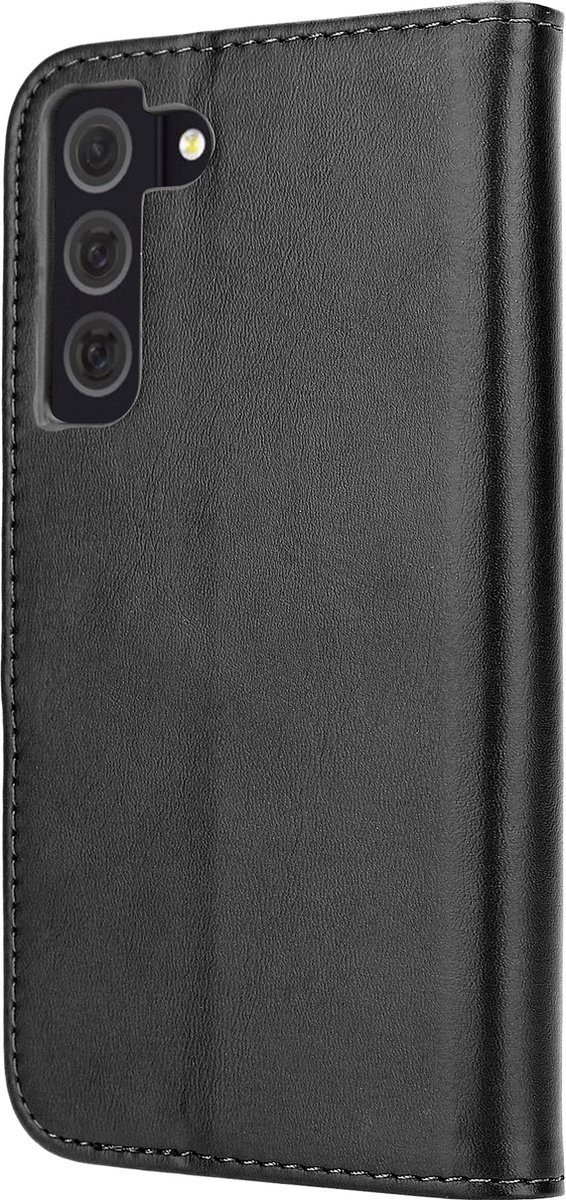 ShieldCase bookcase geschikt voor de Samsung Galaxy A35 hoesje - Portemonnee hoesje met ruimte voor pasjes - bescherming aan voor- en achterkant - leren bookcase (zwart)
