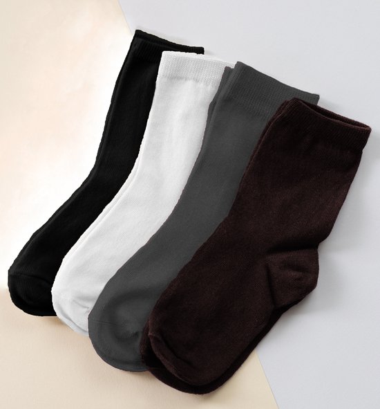 iN ControL 4pack basic katoenen sokken 27/30