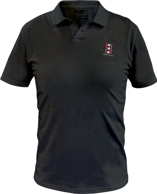 J.A.C. Polo - Dry Fit- Amsterdam Heren Poloshirt Sportpolo Antraciet Maat XL