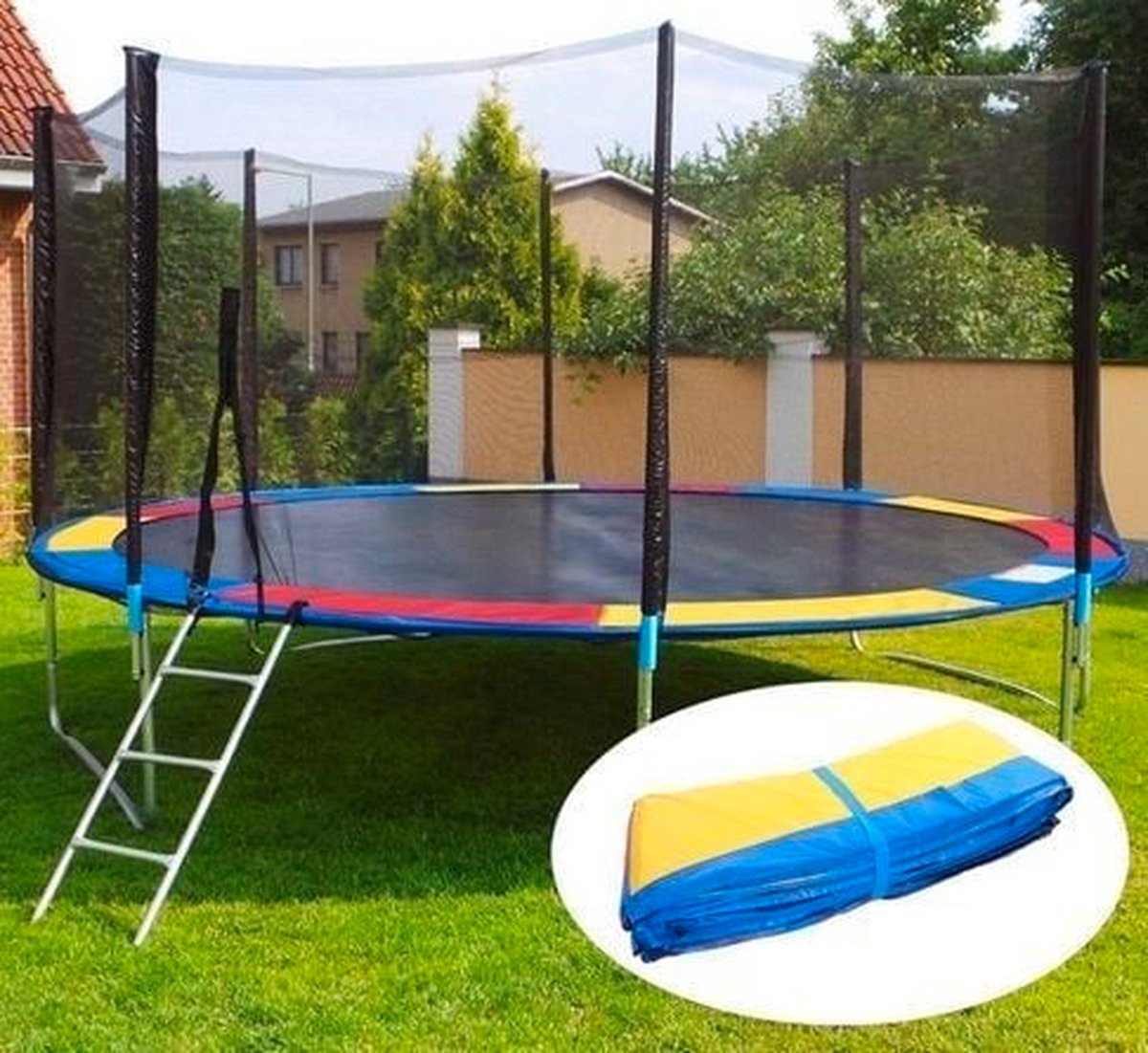 Viking Sports - Trampoline rand - 244 cm - pvc - rood geel blauw — afbeelding 6