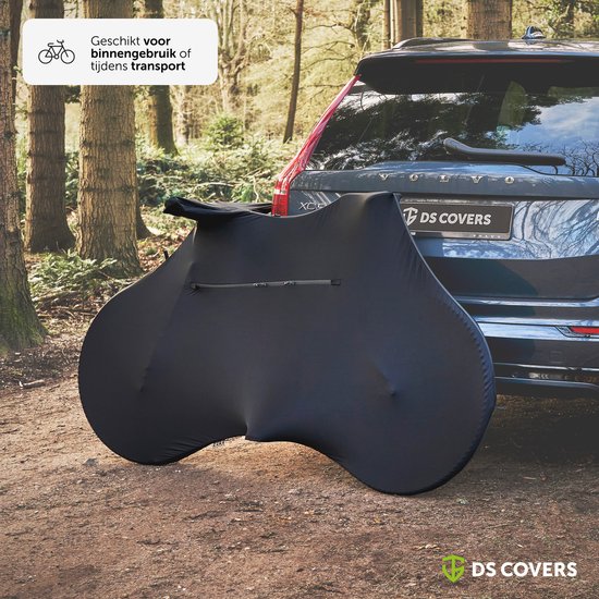 TRANSPORT fietssok van DS COVERS - Indoor - Stofvrij - Ademend - Stretch fit - MTB-Fit - kleur zwart — afbeelding 3