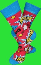 Liefste Mama - Bonus Mama Moeder - Moederdag cadeautje - Verjaardag - Gift - Mama cadeau - Mam -Sokken met tekst - Witte sokken - Cadeau voor vrouw - Kado - Sokken - Verjaardags cadeau voor haar - Moederdag - LuckyDay Socks - Maat 37-44
