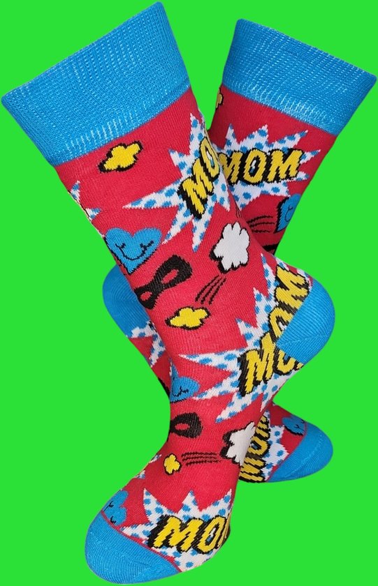 Liefste Mama - Bonus Mama Moeder - Hou van je - Verjaardag - Gift - Mama cadeau - Mam -Sokken met tekst - Witte sokken - Cadeau voor vrouw - Kado - Sokken - Verjaardags cadeau voor haar - Moederdag - LuckyDay Socks - Maat 37-44