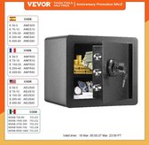 Vevor 1.2/0.5 coffre-fort électronique Cubbic Fit avec accès numérique et clés pour faire du shopping argent Bijoux Document