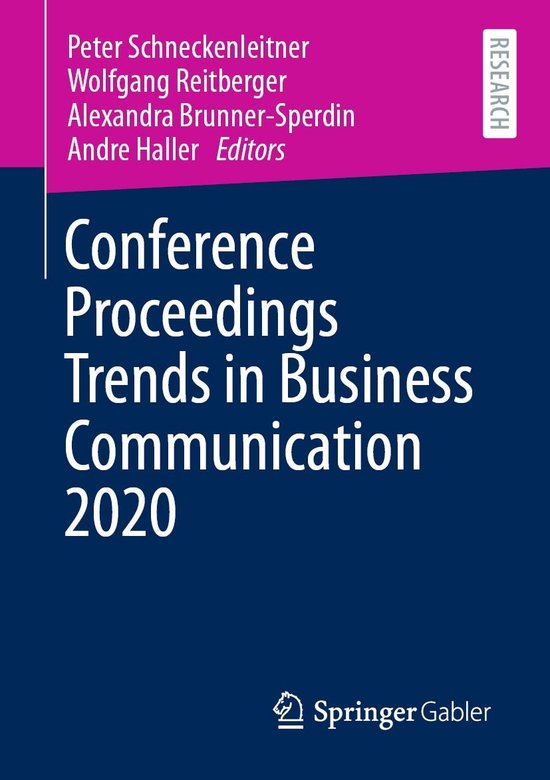 Conference Proceedings Trends in Business Communication 2020 - cover
