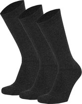 Apollo - Dames sokken - Sokken katoen dames - Sokken - Antraciet - Maat 35/42 - Dames sokken katoen 39 42 - Dames sokken naadloos