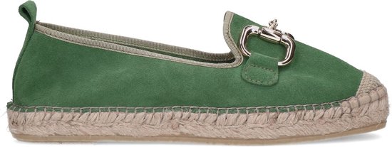 Manfield - Femme - Espadrilles en daim vert - Taille 41