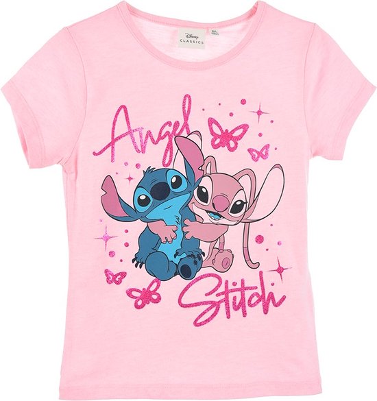 Lilo & Stitch - T-shirt Lilo & Stitch - meisjes - roze - maat 146/152