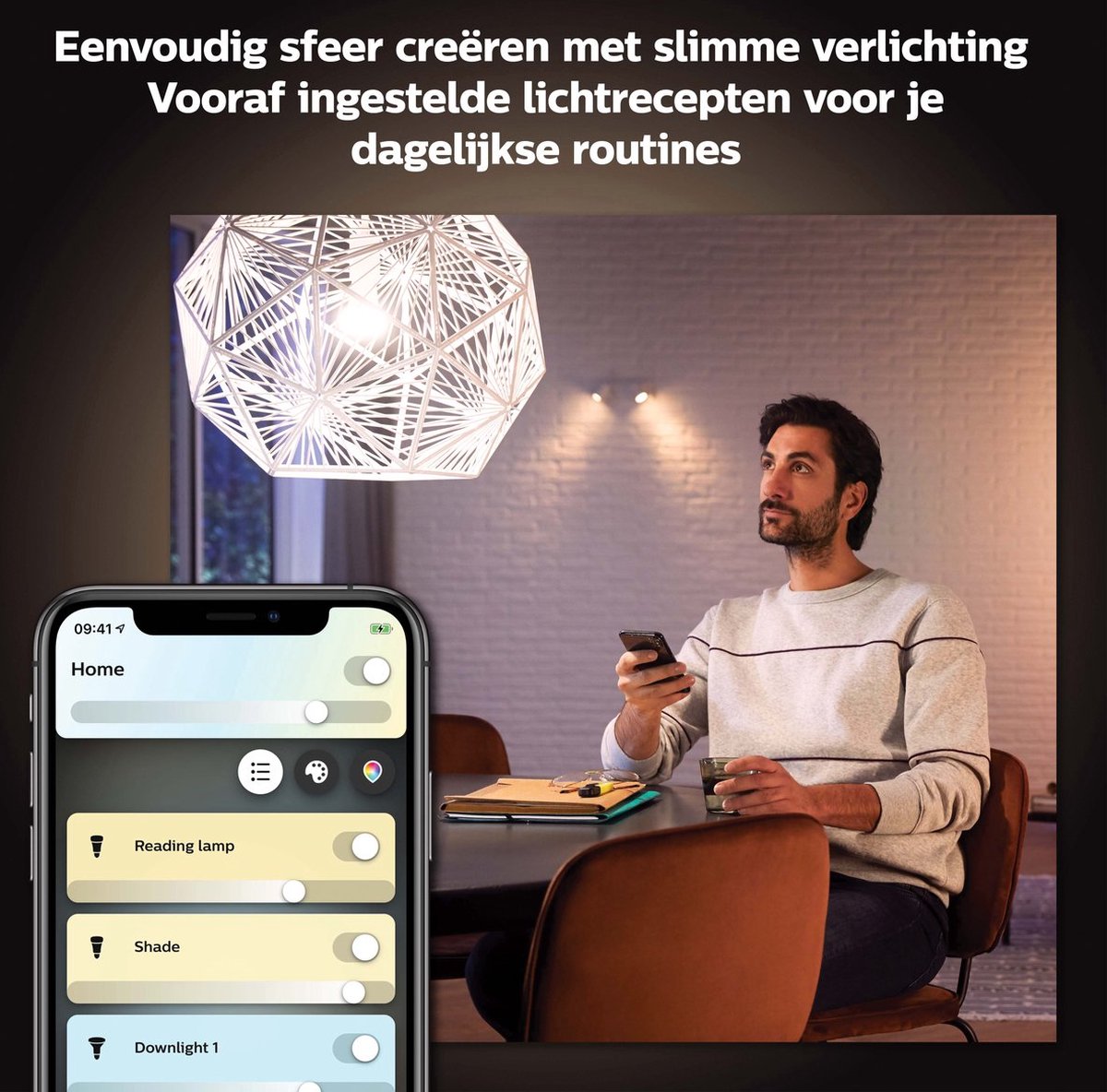 Philips Hue Voordeelpakket - GU10 - met 4 Spotjes - Warm tot Koelwit Licht - Hue White Ambiance — afbeelding 6