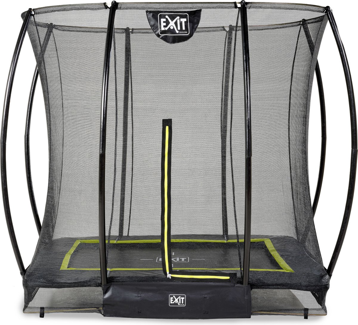 EXIT Silhouette inground trampoline 153x214cm met veiligheidsnet - zwart