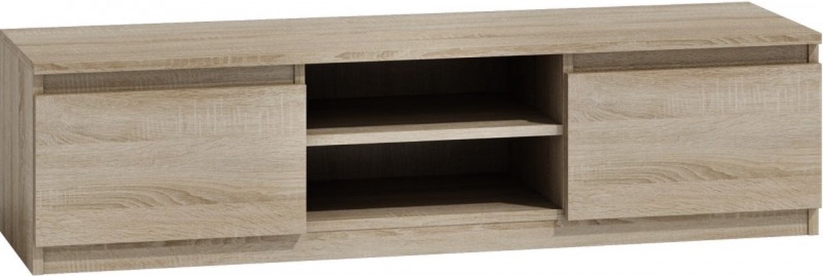 Topeshop RTV140 SONOMA, Eiken, Deeltjes-board, Eiken, Deeltjes-board, 2 schappen, Eiken
