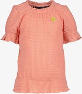 TwoDay lang meisjes T-shirt koraal roze - Maat 110/116