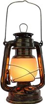 Retro LED-stormlamp Draadloze oplaadbare tafellamp Vintage lantaarn Dimbare tafellamp Nachtlampje Vlamlicht, 3 helderheidsmodi, klassieke stormlantaarn voor tuin, terras - Retro Stormlamp op Batterij