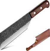 Slagers Mes - BBQ Mes - Koks Mes - Hak Mes - Handmade - Chef Knife - Mes - Mannen - Koken - Carbon Staal - Stoer - Handgemaakt - Koksmes - CADEAU TIP!