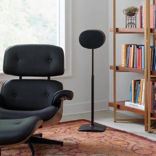 Sanus WSSE3A1-B2 adjustable speaker stand - verstelbaar in hoogte - luidsprekerstandaard - optimale luisterhoogte - kabelbeheer - geschikt voor Sonos ERA 300 - 2 stuks (paar) - Zwart van Sanus — afbeelding 4