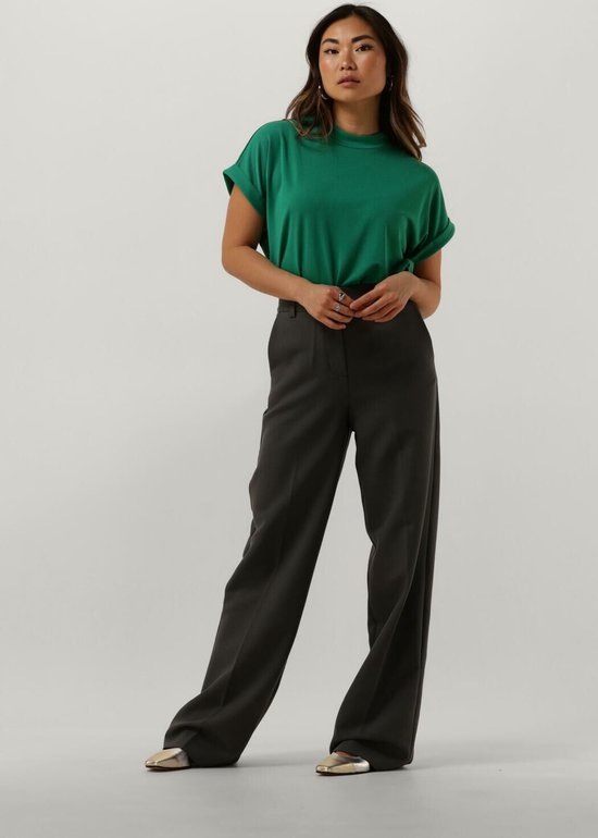 Minus Mavelyn Modal Blouse Tops & T-shirts Dames - Shirt - Groen - Maat L