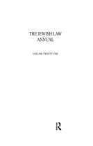 Jewish Law Annual- Jewish Law Annual Volume 21