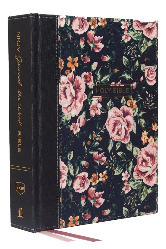 NKJV, Journal the Word Bible, Cloth over Board, Blue Floral, ... - cover