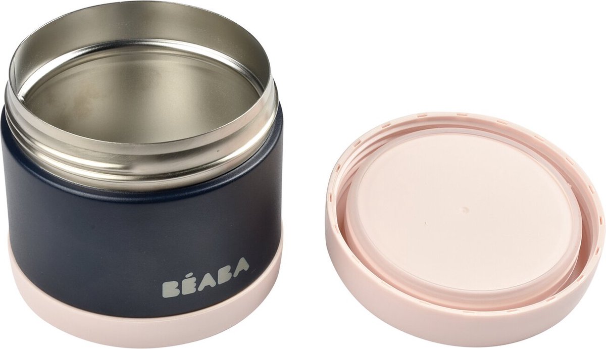 Goedkoopste Bèaba Thermo-portie - Thermosfles - Geïsoleerd potje - RVS - 500 ml - Roze/Blauw