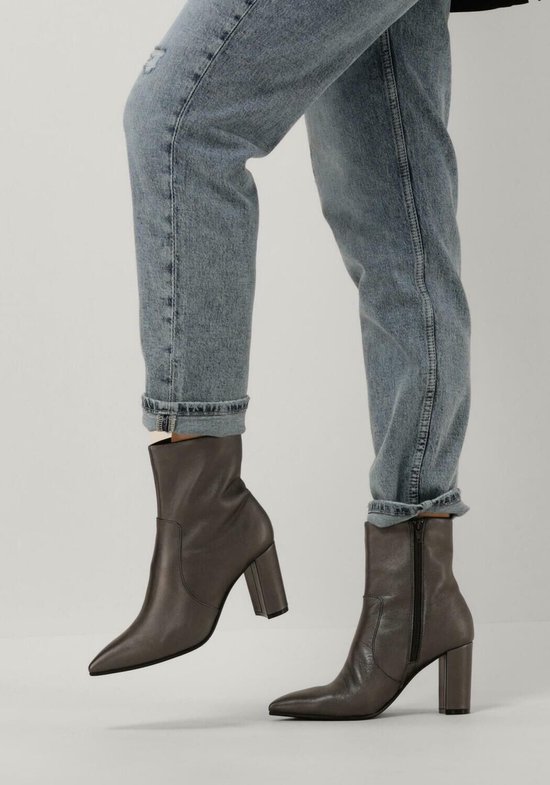 Notre-V Stella-04 Enkellaarsjes - Enkelboots met rits - Dames - Grijs - Maat 37