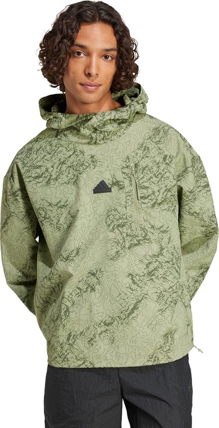 adidas Sportswear City Escape Woven Hoodie - Heren - Groen- XL