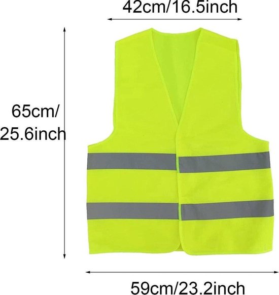 Doodadeals® - 2x Gilet de sécurité pour Adultes - Gilet de sécurité - Voiture - Gilets jaunes