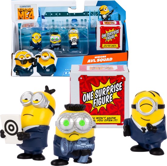 Foto: Despicable me 4 minions avl squad 4 minions speelfiguren