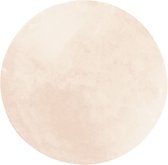 vidaXL - Vloerkleed - HUARTE - laagpolig - zacht - wasbaar - Ø - 100 - cm - beige